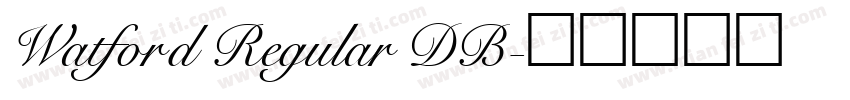 Watford Regular DB字体转换
